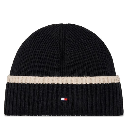 Czapka Tommy Hilfiger Block Flag Short Beanie AM0AM12030 Czarny ze sklepu eobuwie.pl w kategorii Czapki zimowe męskie - zdjęcie 167741046