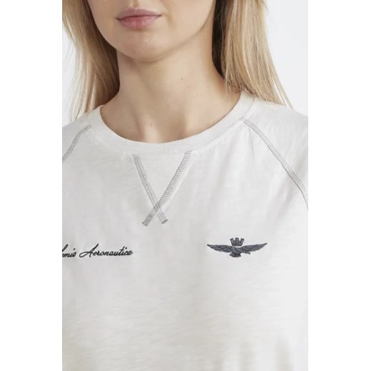 Bluzka damska Aeronautica Militare biała z napisami 