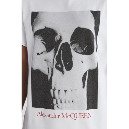 Alexander McQueen t-shirt męski w nadruki na lato z krótkim rękawem
