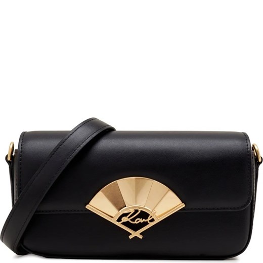 Karl Lagerfeld Skórzana listonoszka signature fan sm crossbody Karl Lagerfeld OS wyprzedaż Gomez Fashion Store