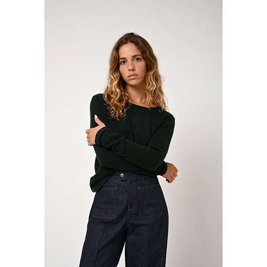 AUTHENTIC CASHMERE Kaszmirowy sweter &quot;Epéna&quot; w kolorze ciemnozielonym ze sklepu Limango Polska w kategorii Swetry damskie - zdjęcie 167744197