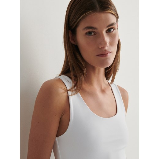 Reserved - Gładki top - biały Reserved S Reserved