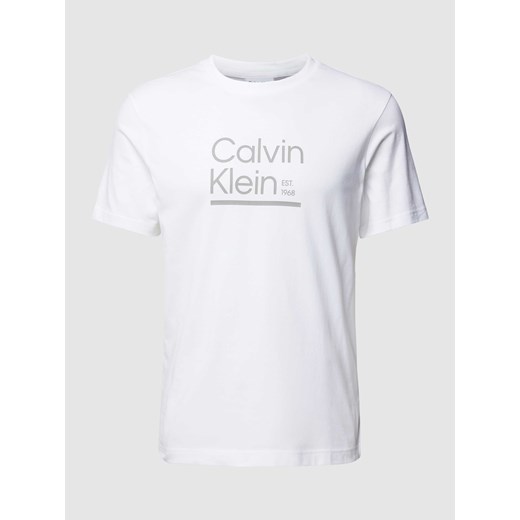 T-shirt z bawełny z detalem z logo ze sklepu Peek&Cloppenburg  w kategorii T-shirty męskie - zdjęcie 167745559