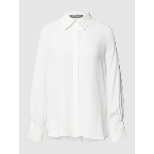 Bluzka z krytą listwą guzikową w jednolitym kolorze ze sklepu Peek&Cloppenburg  w kategorii Koszule damskie - zdjęcie 167745596