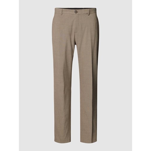 Spodnie do garnituru o kroju slim fit z fakturowanym wzorem model ‘LIAM’ Selected Homme 54 wyprzedaż Peek&Cloppenburg 