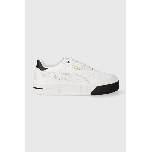 Puma sneakersy skórzane  Cali Court Lth Wns kolor biały 393802 ze sklepu ANSWEAR.com w kategorii Buty sportowe damskie - zdjęcie 167758798