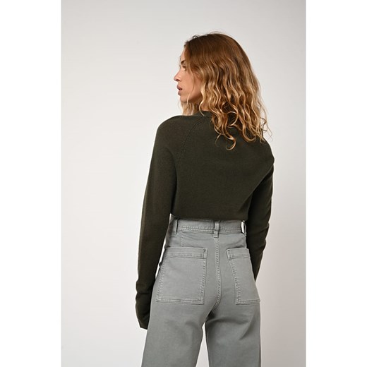 AUTHENTIC CASHMERE Kaszmirowy sweter &quot;Ecrin&quot; w kolorze khaki XXL okazja Limango Polska