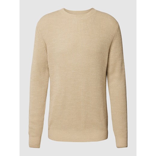 Sweter z dzianiny z okrągłym dekoltem ze sklepu Peek&Cloppenburg  w kategorii Swetry męskie - zdjęcie 167764409