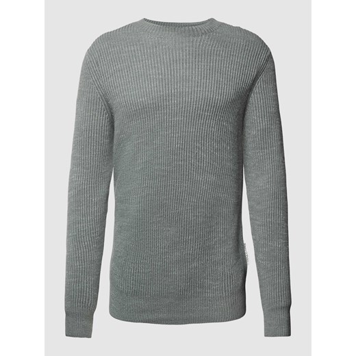Sweter z dzianiny z okrągłym dekoltem ze sklepu Peek&Cloppenburg  w kategorii Swetry męskie - zdjęcie 167764997