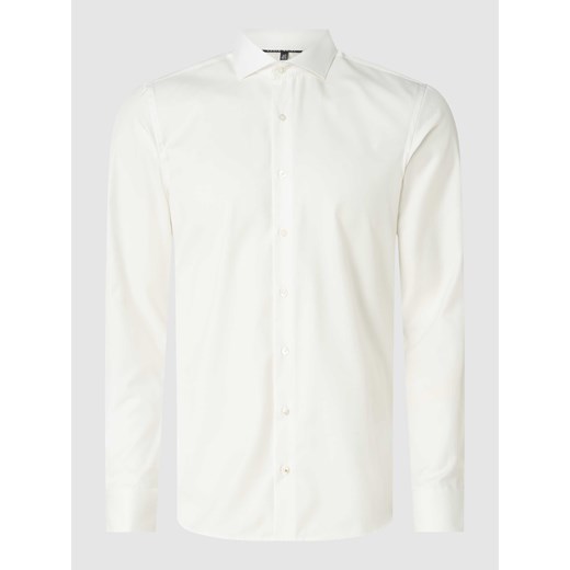 Koszula biznesowa o kroju slim fit z diagonalu ze sklepu Peek&Cloppenburg  w kategorii Koszule męskie - zdjęcie 167769896