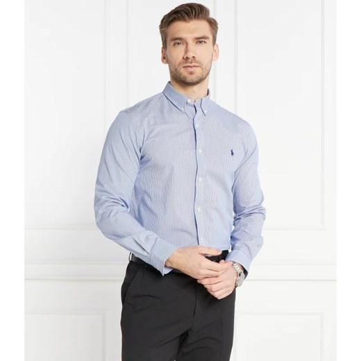 Koszula męska Polo Ralph Lauren niebieska z długim rękawem
