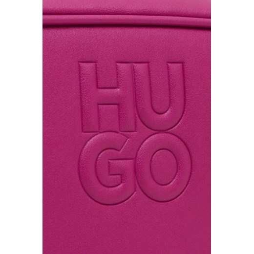 Listonoszka Hugo Boss średnia fioletowa w stylu młodzieżowym z nadrukiem 