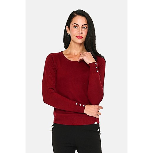 ASSUILI Sweter w kolorze bordowym ze sklepu Limango Polska w kategorii Swetry damskie - zdjęcie 167771827