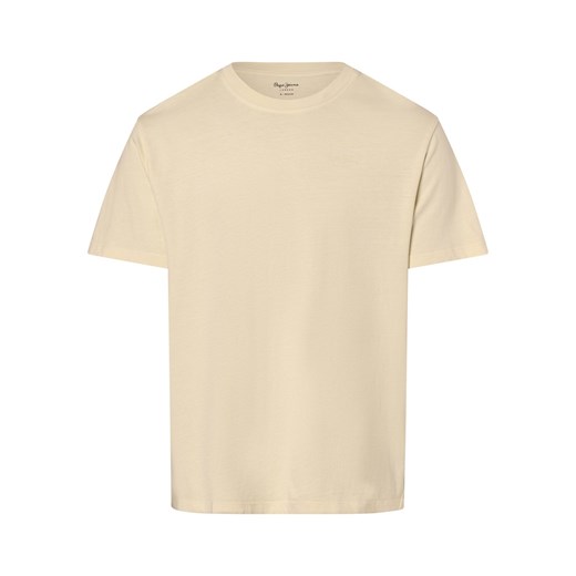 Pepe Jeans Koszulka męska - Jacko Mężczyźni Bawełna piaskowy jednolity ze sklepu vangraaf w kategorii T-shirty męskie - zdjęcie 167771967
