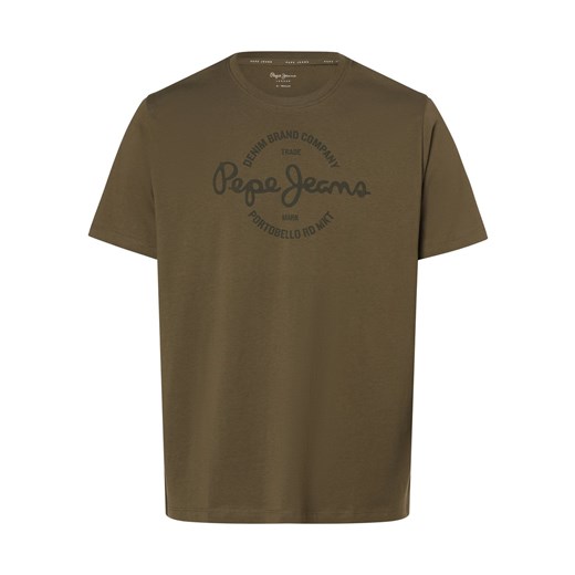 Pepe Jeans Koszulka męska - Craigton Mężczyźni Bawełna khaki nadruk ze sklepu vangraaf w kategorii T-shirty męskie - zdjęcie 167771977