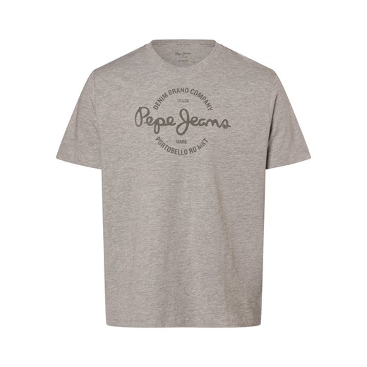 Pepe Jeans Koszulka męska - Craigton Mężczyźni Bawełna szary nadruk ze sklepu vangraaf w kategorii T-shirty męskie - zdjęcie 167771979