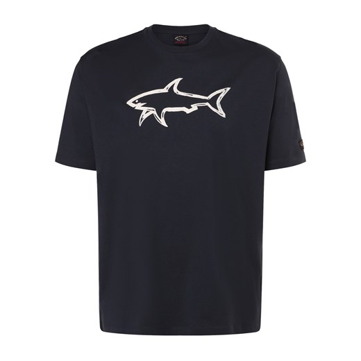 Paul & Shark Koszulka męska - duże rozmiary Mężczyźni Bawełna czarny jednolity ze sklepu vangraaf w kategorii T-shirty męskie - zdjęcie 167771997