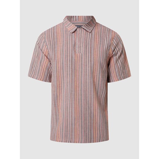 Koszulka polo z bawełny seersucker ze sklepu Peek&Cloppenburg  w kategorii T-shirty męskie - zdjęcie 167773895
