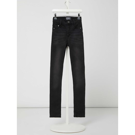 Jeansy z wysokim stanem o kroju slim fit z dodatkiem streczu ze sklepu Peek&Cloppenburg  w kategorii Spodnie dziewczęce - zdjęcie 167773946