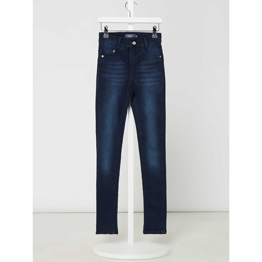 Jeansy z wysokim stanem o kroju slim fit z dodatkiem streczu ze sklepu Peek&Cloppenburg  w kategorii Spodnie dziewczęce - zdjęcie 167774906