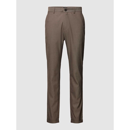 Spodnie materiałowe z lekko fakturowanym wzorem model ‘TEAK MELANGE’ ze sklepu Peek&Cloppenburg  w kategorii Spodnie męskie - zdjęcie 167774949