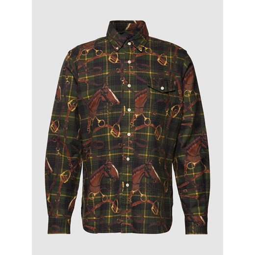 Koszula casualowa o kroju slim fit w szkocką kratę ze sklepu Peek&Cloppenburg  w kategorii Koszule męskie - zdjęcie 167777009