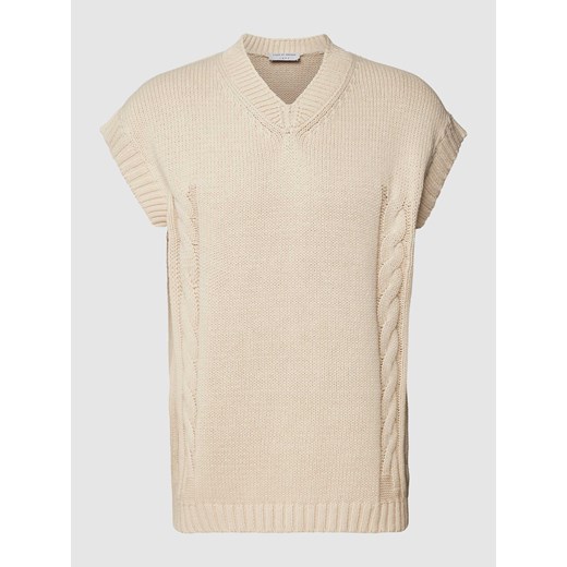 Sweter ze ściegiem warkoczowym ze sklepu Peek&Cloppenburg  w kategorii Swetry męskie - zdjęcie 167777016
