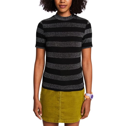 ESPRIT Koszulka w kolorze czarno-antracytowym ze sklepu Limango Polska w kategorii Bluzki damskie - zdjęcie 167779907
