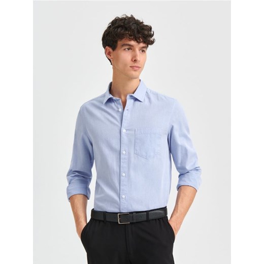 Sinsay - Koszula regular fit - niebieski ze sklepu Sinsay w kategorii Koszule męskie - zdjęcie 167782109