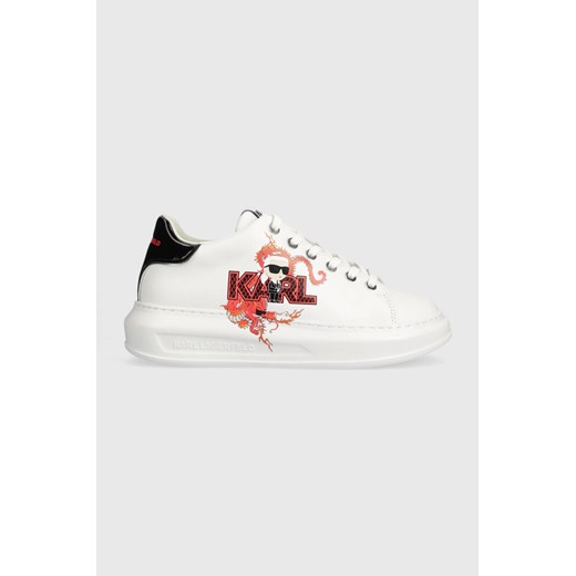 Karl Lagerfeld sneakersy skórzane KAPRI CNY kolor biały KL96524F ze sklepu ANSWEAR.com w kategorii Buty sportowe damskie - zdjęcie 167784537