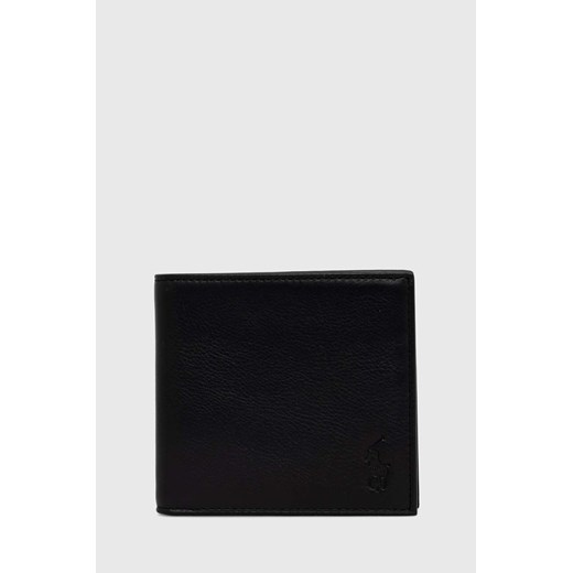 Polo Ralph Lauren portfel skórzany męski kolor czarny ze sklepu ANSWEAR.com w kategorii Portfele męskie - zdjęcie 167784667