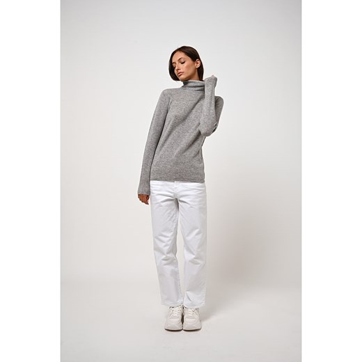 AUTHENTIC CASHMERE Kaszmirowy golf &quot;Bise&quot; w kolorze szarym S promocja Limango Polska