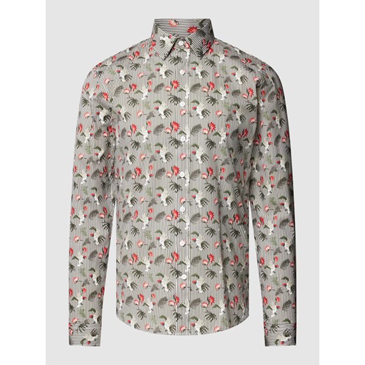 Koszula casualowa o kroju slim fit we wzory na całej powierzchni ze sklepu Peek&Cloppenburg  w kategorii Koszule męskie - zdjęcie 167789705