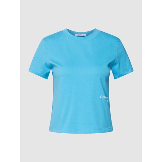 T-shirt z nadrukiem z logo ze sklepu Peek&Cloppenburg  w kategorii Bluzki damskie - zdjęcie 167791375