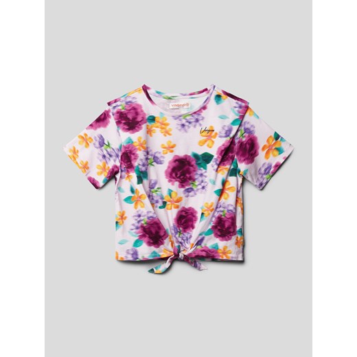 T-shirt z kwiatowym wzorem na całej powierzchni model ‘HAMMY’ ze sklepu Peek&Cloppenburg  w kategorii Bluzki dziewczęce - zdjęcie 167791568