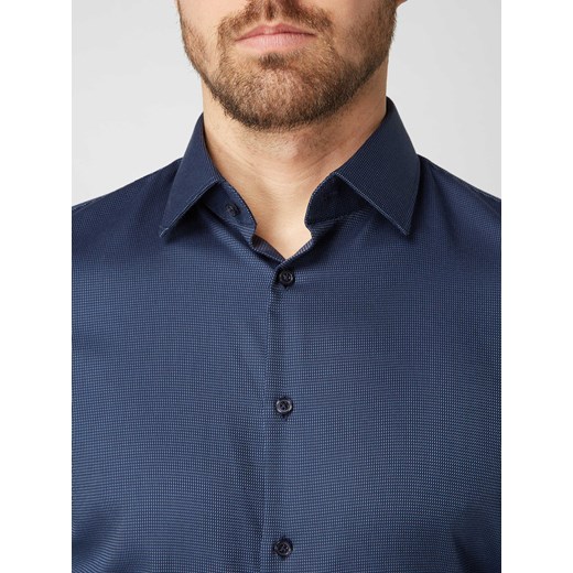 Koszula męska niebieska Jake*s z bawełny z długim rękawem elegancka 