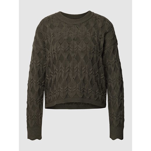 Sweter z dzianiny z fakturowanym wzorem model ‘TILMA’ ze sklepu Peek&Cloppenburg  w kategorii Swetry damskie - zdjęcie 167792515