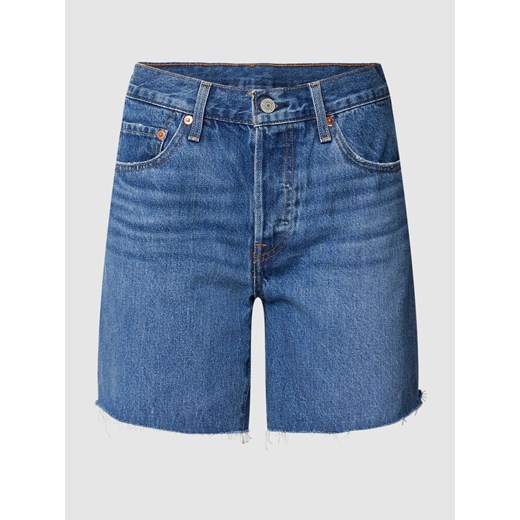 Szorty jeansowe z postrzępionymi brzegami ze sklepu Peek&Cloppenburg  w kategorii Szorty - zdjęcie 167792777