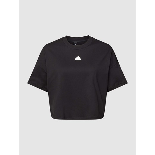 T-shirt krótki PLUS SIZE z aplikacją z logo ze sklepu Peek&Cloppenburg  w kategorii Bluzki damskie - zdjęcie 167795496