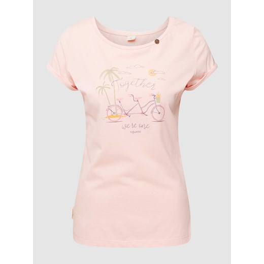 T-shirt z nadrukiem z napisem model ‘FLORAH PRINT ORGANIC’ ze sklepu Peek&Cloppenburg  w kategorii Bluzki damskie - zdjęcie 167795518