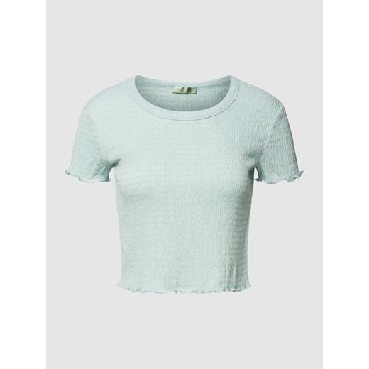 T-shirt krótki z marszczonymi detalami model ‘SMOKED’ ze sklepu Peek&Cloppenburg  w kategorii Bluzki damskie - zdjęcie 167795535