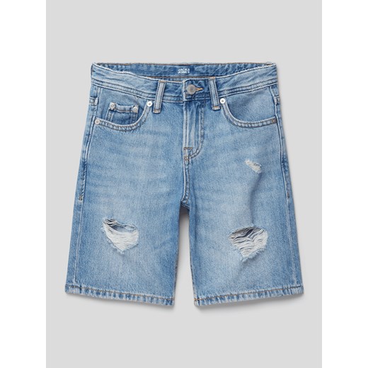 Szorty jeansowe z przetarciami model ‘CHRIS’ ze sklepu Peek&Cloppenburg  w kategorii Spodenki chłopięce - zdjęcie 167795945