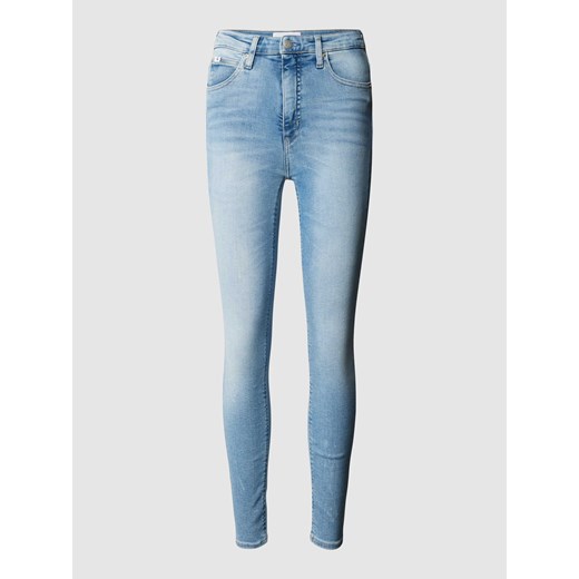 Jeansy o kroju super skinny fit z naszywką z logo ze sklepu Peek&Cloppenburg  w kategorii Jeansy damskie - zdjęcie 167795948