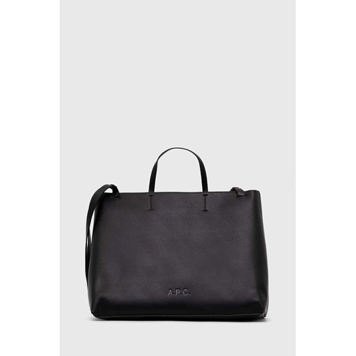 A.P.C. torebka Cabas Market kolor czarny PUABL.F61830.LZZ ze sklepu PRM w kategorii Torby Shopper bag - zdjęcie 167798525