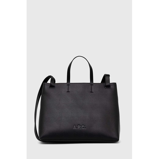 A.P.C. torebka Cabas Market Small kolor czarny PUABL.F61860.LZZ ze sklepu PRM w kategorii Torby Shopper bag - zdjęcie 167798527