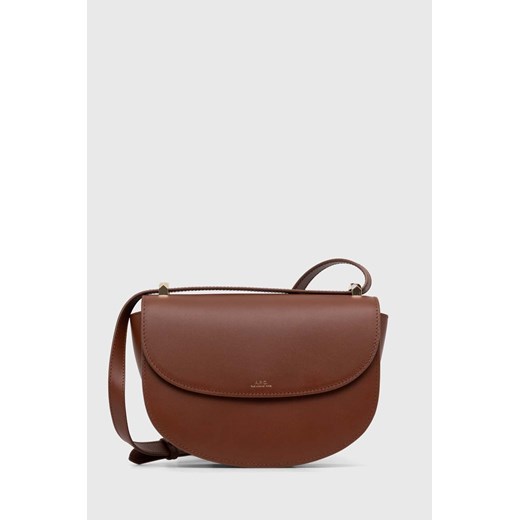A.P.C. torebka skórzana Sac Geneve kolor brązowy PXAWV.F61161.CAD One Size PRM