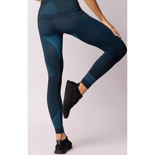 Legginsy damskie niebiesko-czarne Breeze, Kolor niebiesko-czarny, Rozmiar L, Spaio ze sklepu Primodo w kategorii Spodnie damskie - zdjęcie 167799625