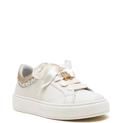 Białe buty sportowe dziecięce Tommy Hilfiger sznurowane