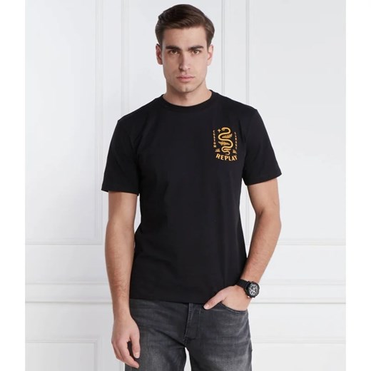 T-shirt męski Replay bawełniany z krótkimi rękawami
