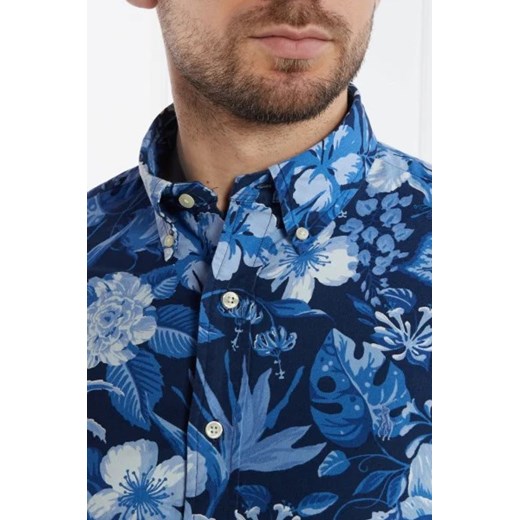 Koszula męska Polo Ralph Lauren w abstrakcyjnym wzorze w stylu młodzieżowym z długimi rękawami 